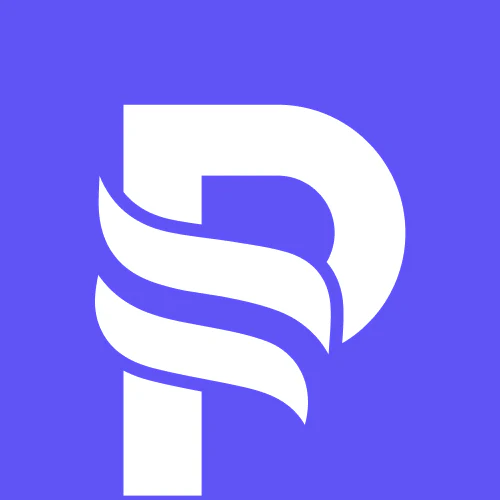Premium Chimneys purple flame submark logo